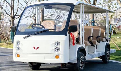 观光车多少钱一辆？五菱14座锂电观光车：43800元现车，重新定义观光车接驳高性价比！